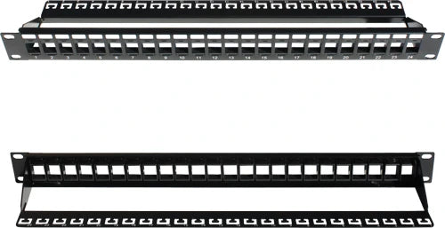 פנל 19 ללא קונקטורים עם תעלה 24P 1U