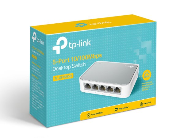 סוויץ' 10/100 TPLINK TL-SF1005D/LS1005 5 Port SOHO Switch