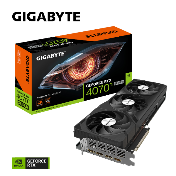 כרטיס מסך Gigabyte GeForce RTX 4070Ti SUPER WINDFORCE MAX OC 16GB