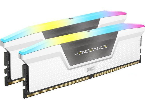 זכרון לנייח Corsair Vengeance RGB 32GB 2x16GB DDR5 6000MHz CL36 EXPO לבן
