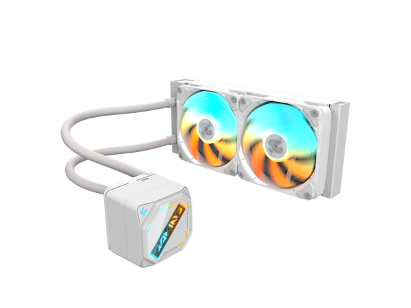 קירור נוזלי כפול Gigabyte Gaming 240 ICE 2XARGB 120MM Fan White