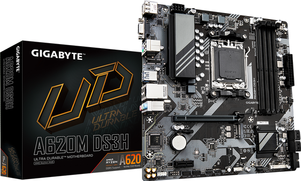 לוח למעבדי Gigabyte A620M DS3H DDR5 PCIE4.0 DP HDMI VGA AMD AM5