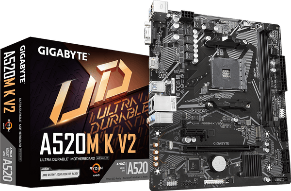 לוח אם Gigabyte AMD A520M K V2 rev 1.1 DDR4 For AM4