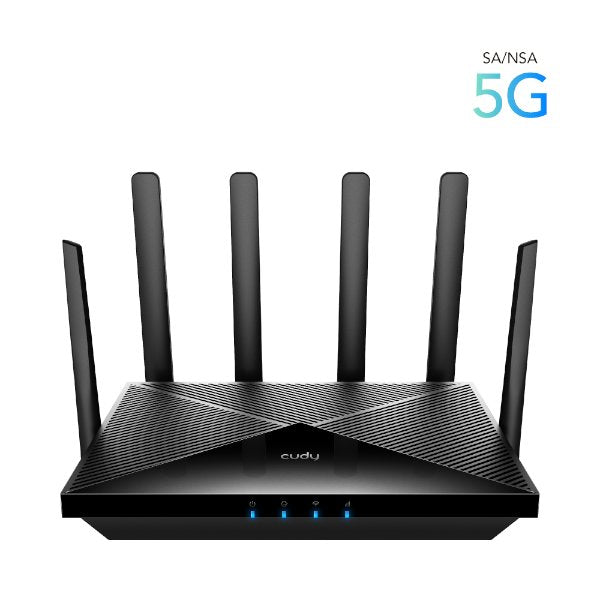 נתב אלחוטי כולל מודם סלולרי CUDY P5 AX3000 WIFI 6 GIGA Dual Sim