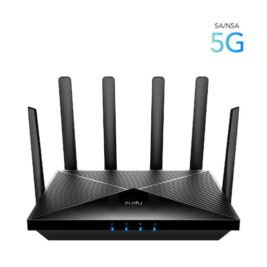 נתב אלחוטי כולל מודם סלולרי CUDY P5 AX3000 WIFI 6 GIGA Dual Sim