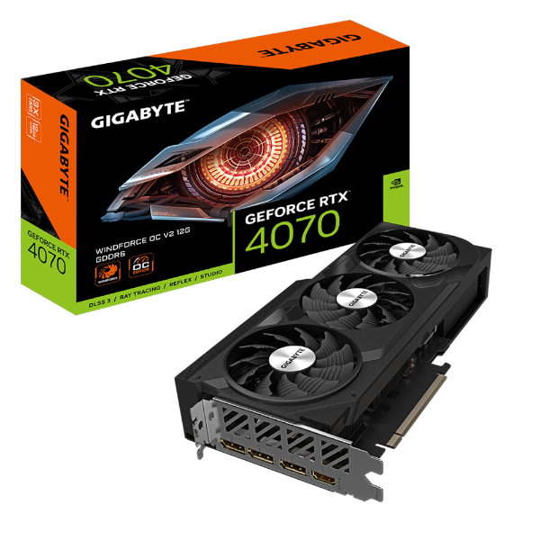 כרטיס מסך Gigabyte GeForce RTX 4070 Windforce OC V2 12GB