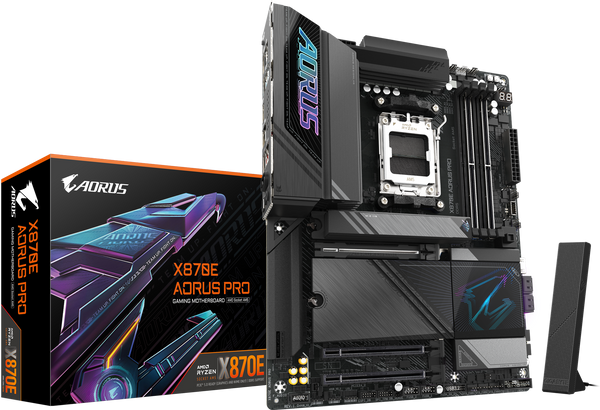 לוח אם GIGABYTE X870E AORUS PRO ATX WIFI7 DDR5 AM5 2.5GBE LAN