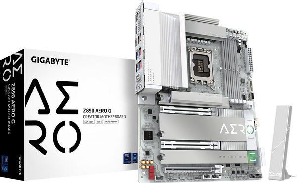 לוח אם Gigabyte Z890 AERO G Thunderbolt4 WiFi7 DDR5 5xM.2