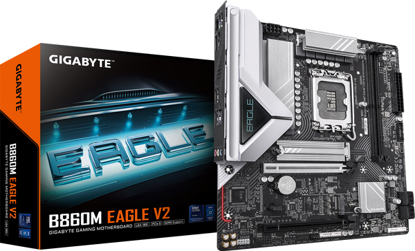 לוח למעבד דור 15 Gigabyte B860M EAGLE V2 M-ATX 2.5GB LAN