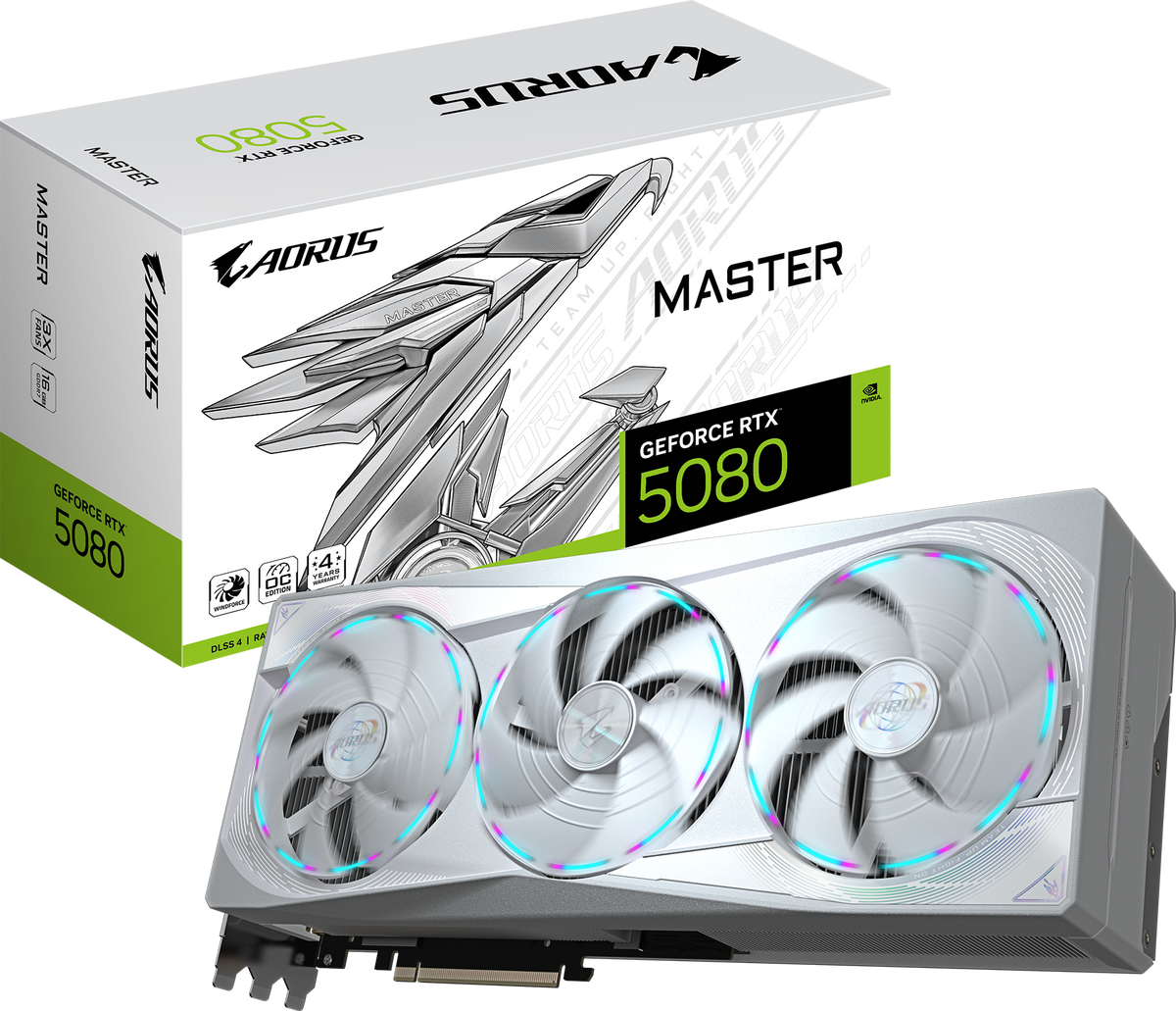 GIGABYTE AORUS GeForce RTX 5080 MASTER ICE 16G