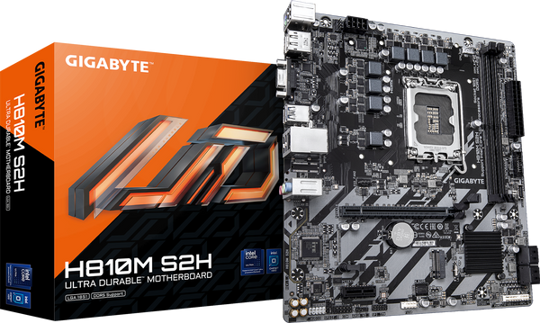 לוח אם Gigabyte H810M S2H mATX DDR5 LGA1851 VGA HDMI