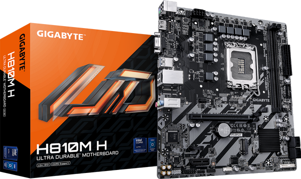 לוח אם Gigabyte H810M H mATX DDR5 LGA1851 VGA HDMI