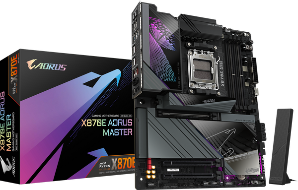 לוח אם GIGABYTE X870E AORUS MASTER WIFI 7 ATX DDR5 AM5 5GBE LAN