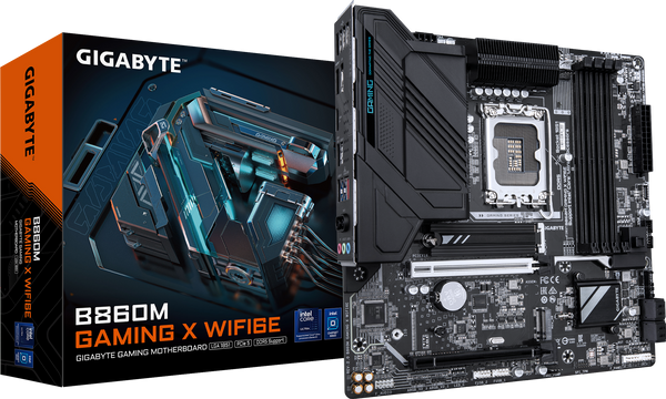 לוח למעבד דור 15 Gigabyte B860M GAMING X WIFI6E ATX 2.5GB LAN