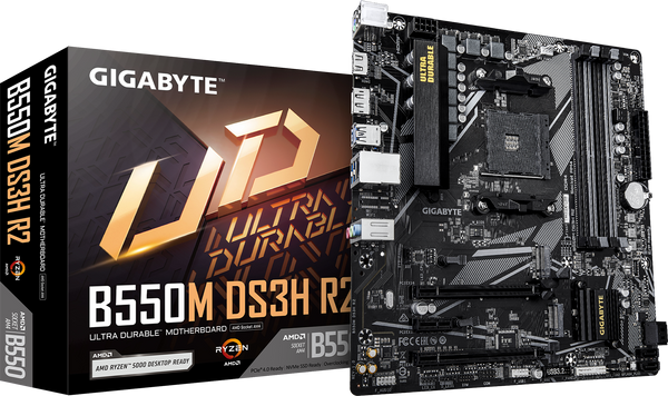 לוח אם למעבדי Gigabyte B550M DS3H R2 DDR4 Micro-Atx For AMD AM4