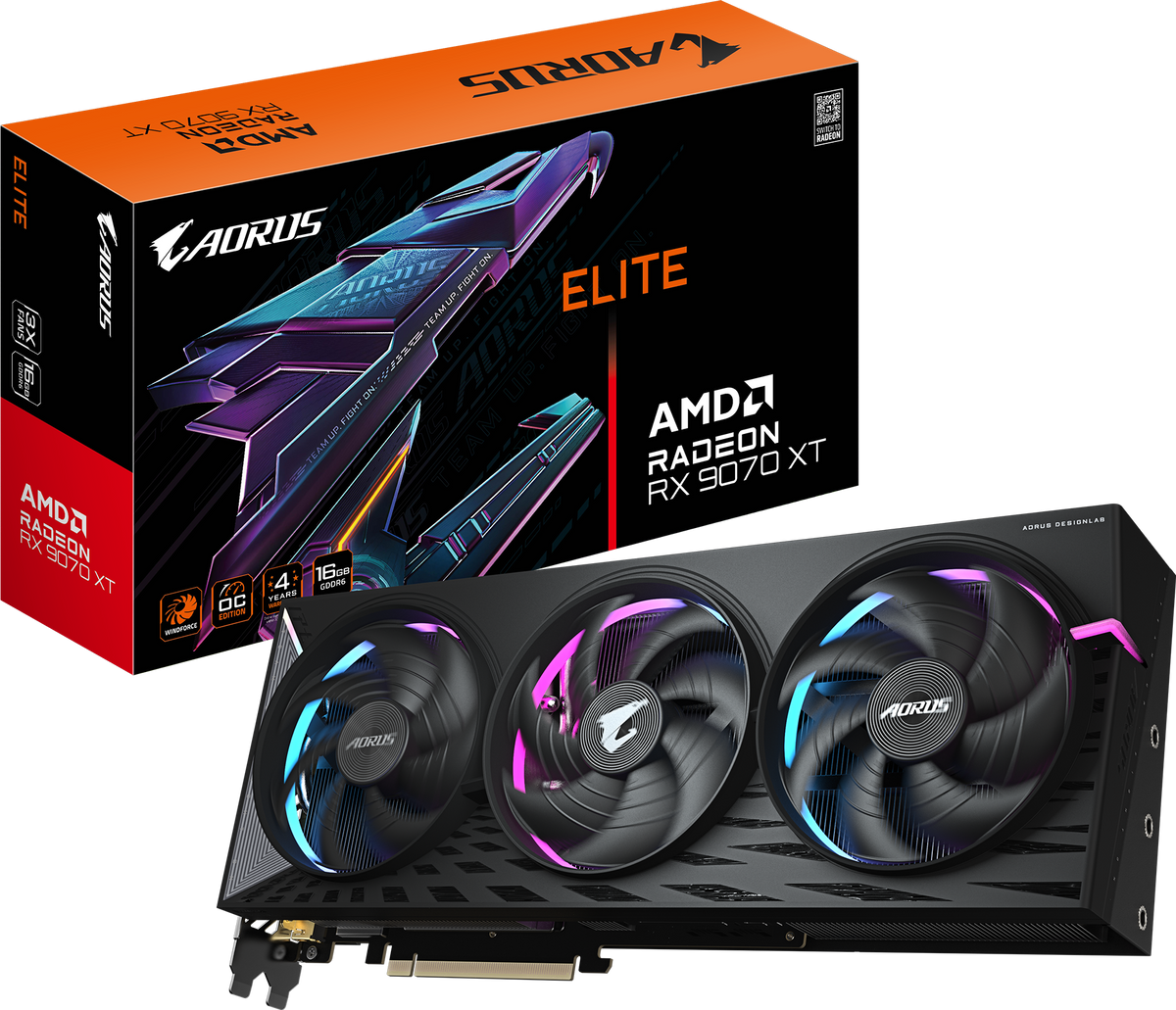 GIGABYTE AORUS Radeon RX 9070 XT ELITE 16G