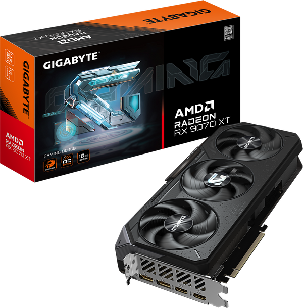 כרטיס מסך Gigabyte RX9070 XT Gaming OC 16GB PCI-E 5.0