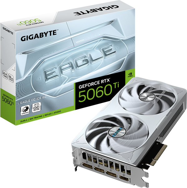 כרטיס מסך Gigabyte GeForce RTX 5060 Ti EAGLE ICE OC 8GB white
