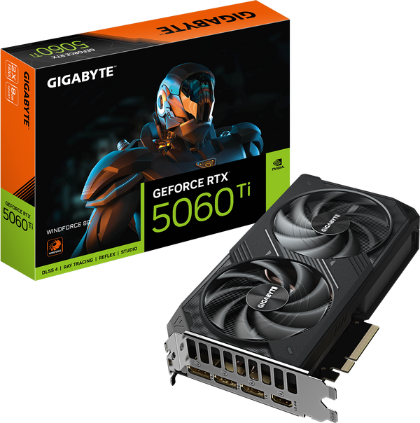 כרטיס מסך Gigabyte RTX 5060 Ti WindForce 2 8GB