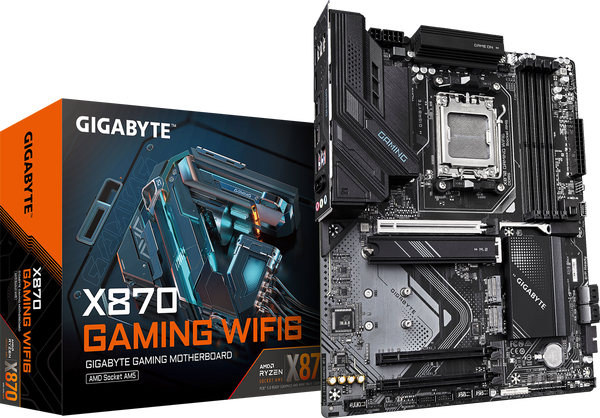 לוח אם Gigabyte X870 GAMING WIFI6 AM5 ATX DDR5 USB4 2.5GbE