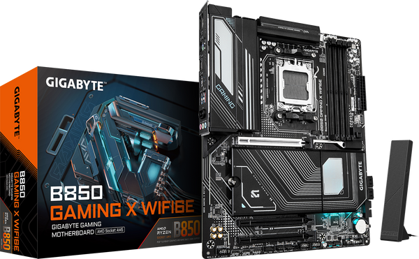לוח אם GIGABYTE B850 GAMING X WIFI6E ATX DDR5 AM5 BT 2.5 GBE LAN