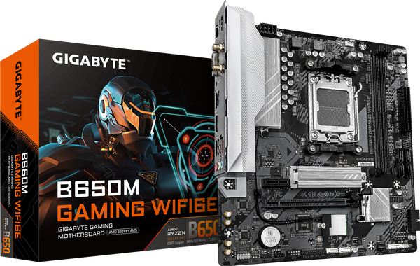 לוח אם Gigabyte B650M Gaming WIFI 6E 1.4 AM5 DDR5 Micro-ATX