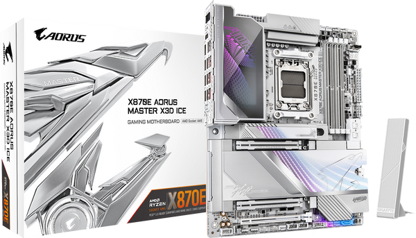 לוח אם GIGABYTE X870E AORUS MASTER X3D ICE WIFI7 ATX BT 10GBE