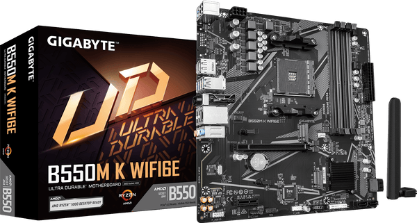 לוח אם Gigabyte B550M K WF6E AM4 Micro-AtX DDR4