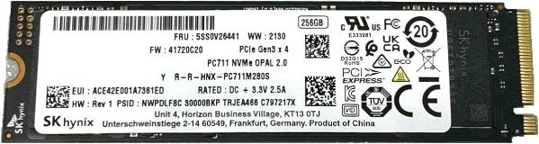 דיסק פנימי m.2 2280 TLC NAND  SK Hynix 256GB NVME Gen3X4