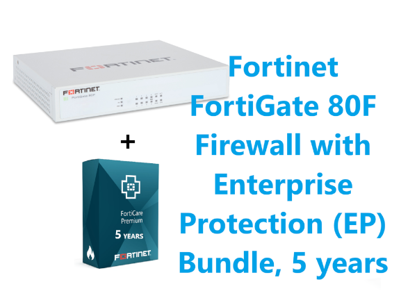 מכשיר ורשיון Fortinet FortiGate 80F Firewall with UTP Bundle 5Y