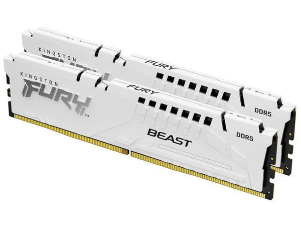 זכרון לנייח Kingston FURY Beast White RGB 32GB 2x16GB DDR5 6400MHz CL32 EXPO