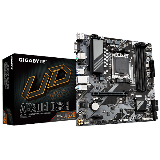 לוח למעבדי Gigabyte A620M DS3H DDR5 PCIE4.0 DP HDMI VGA AMD AM5