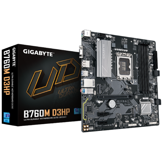 לוח אם אינטל Gigabyte B760M D3HP DDR5 VGA HDMI DP LGA1700