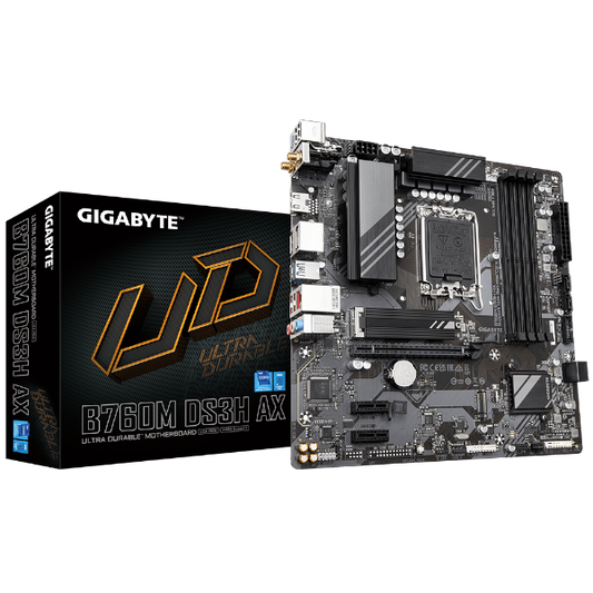 לוח Gigabyte B760M DS3H AX DDR5 Micro-ATX WIFI6 LGA1700
