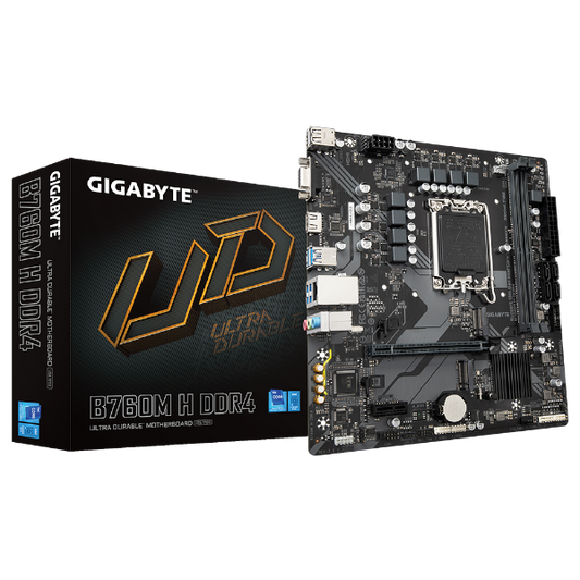לוח למעבדי אינטל Gigabyte B760M H DDR4 Micro Atx LGA1700