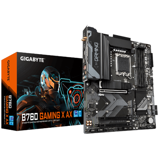 לוח למעבדי אינטל Gigabyte B760 Gaming X AX 1.2 DDR5 ATX WIFI6