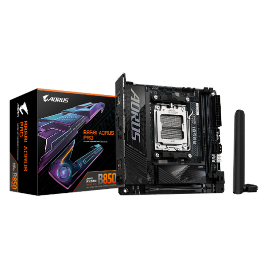 לוח אם GIGABYTE B850I AORUS PRO MINI-ITX WIFI 7 DDR5 BT AM5 2.5GB