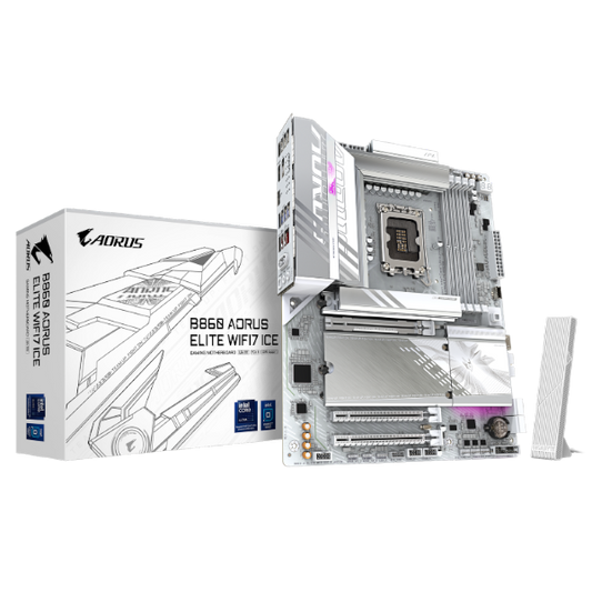 לוח למעבד דור 15 Gigabyte B860 A ELITE WIFI7 ICE ATX 2.5GB LAN