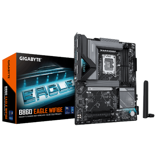 לוח למעבד דור 15 Gigabyte B860 EAGLE WIFI6E ATX 2.5GB LAN
