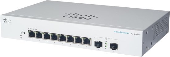 מתג מנוהל CISCO CBS220-8FP-E-2G-EU 8 PORT Gigabit POE MANAGED
