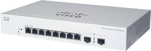 מתג מנוהל CISCO CBS220-8FP-E-2G-EU 8 PORT Gigabit POE MANAGED
