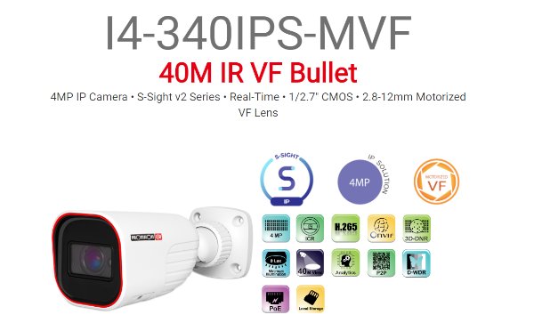 מצלמה צינור PROVISION IP 4mp v2 SERIES 2.8-12MM Motorized VF Lens
