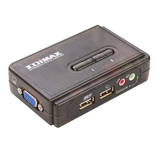 קופסאת מיתוג לשני מחשבים EDIMAX USB TO USB AND SOUND KVM