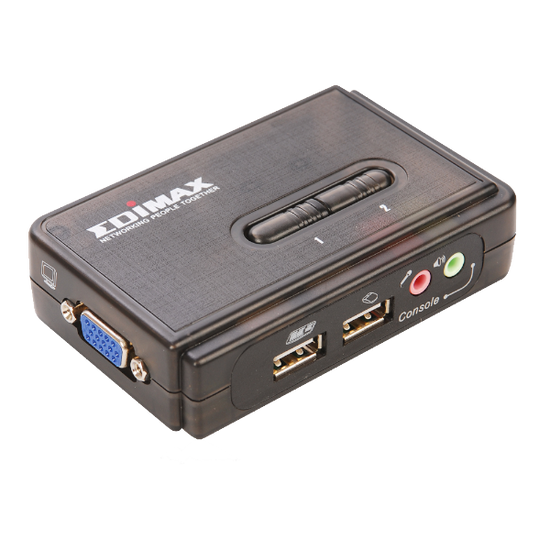 קופסאת מיתוג לשני מחשבים EDIMAX USB TO USB AND SOUND KVM