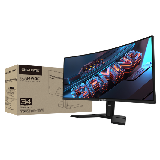 מסך גיימינג Gigabyte GS34WQC WQHD VA 135Hz 1Ms Curved HDR Ready