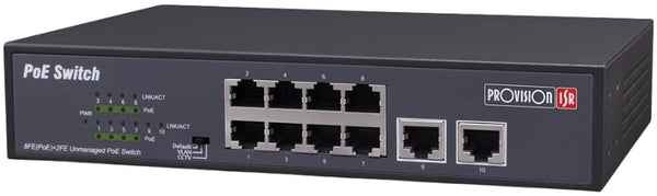 סוויץ' ל-8 ערוצים  Provison PoES-08120C plus 2 10/100 POE