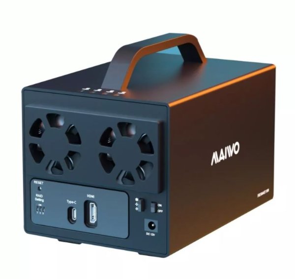 מארז ל4 דיסקים תומך RAID MAIVO 4X3.5inch USB3.1 TYPE-C HDMI