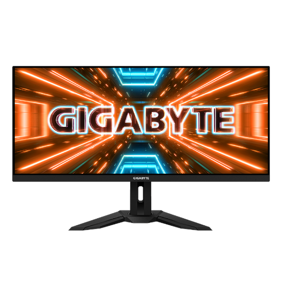 מסך Gigabyte M34WQ 144HZ UWQHD 1MS HDR400 IPS KVM 21:9 SPK BLACK