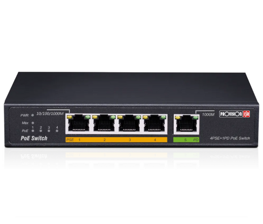 מתג 5 פורט Provision PoES-0460G+1G HPD 60W