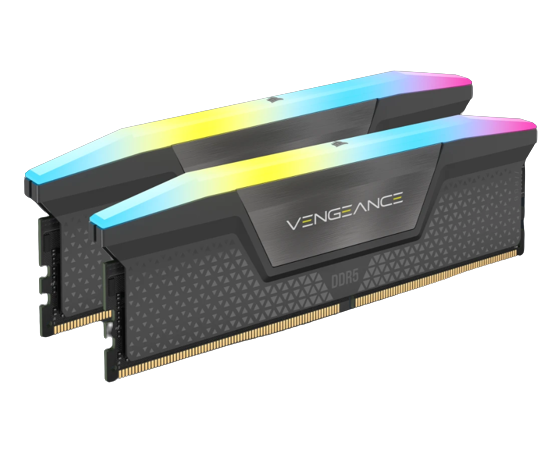 זכרון לנייח Corsair Vengeance RGB Black 16GB 2X8 5200MHz DDR5 C40
